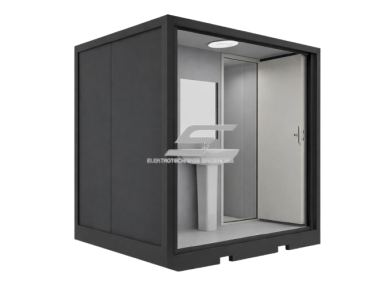 Dvigubas mobilus sanitarinis konteinerinis WC | 2 tualetai su praustuvu | 2270x2070x2255mm Dvigubas mobilus sanitarinis konteinerinis WC | 2 tualetai su praustuvu | 2270x2070x2255mm