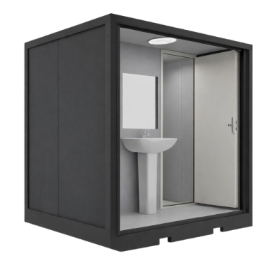 Divvietīgs mobilais sanitārais konteineris WC | 2 tualetes ar izlietni | 2270x2070x2255mm Divvietīgs mobilais sanitārais konteineris WC | 2 tualetes ar izlietni | 2270x2070x2255mm