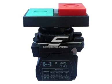 Dvigubas mygtukas | START–STOP | 22 mm | 1NO+1NC | raudona-žalia | be pašvietimo | plastikinis | IP40 | Promfactor Baltic | FP Prec LG Pl Dvigubas mygtukas | START–STOP | 22 mm | 1NO+1NC | raudona-žalia | be pašvietimo | plastikinis | IP40 | Promfactor Baltic | FP Prec LG Pl