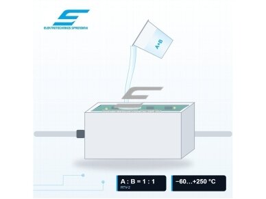 Dvikomponentis skaidrus silikoninis gelis užliejimui ir hermetizavimui | RTV-2 | maišymas 1:1 | −60…+250 °C | 1 kg | Elsp-1-2VTR 1 Dvikomponentis skaidrus silikoninis gelis užliejimui ir hermetizavimui | RTV-2 | maišymas 1:1 | −60…+250 °C | 1 kg | Elsp-1-2VTR 1