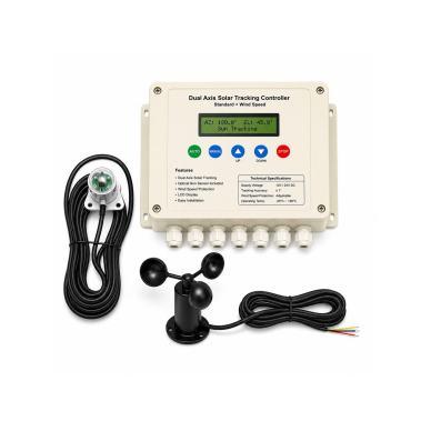 Dual-axis solar tracking controller | with optical sun sensor, anemometer and remote control | for solar panel rotation control (Kopija) Dual-axis solar tracking controller | with optical sun sensor, anemometer and remote control | for solar panel rotation control (Kopija)