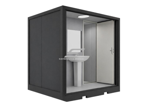 Dvigubas mobilus sanitarinis konteinerinis WC | 2 tualetai su praustuvu | 2270x2070x2255mm 1