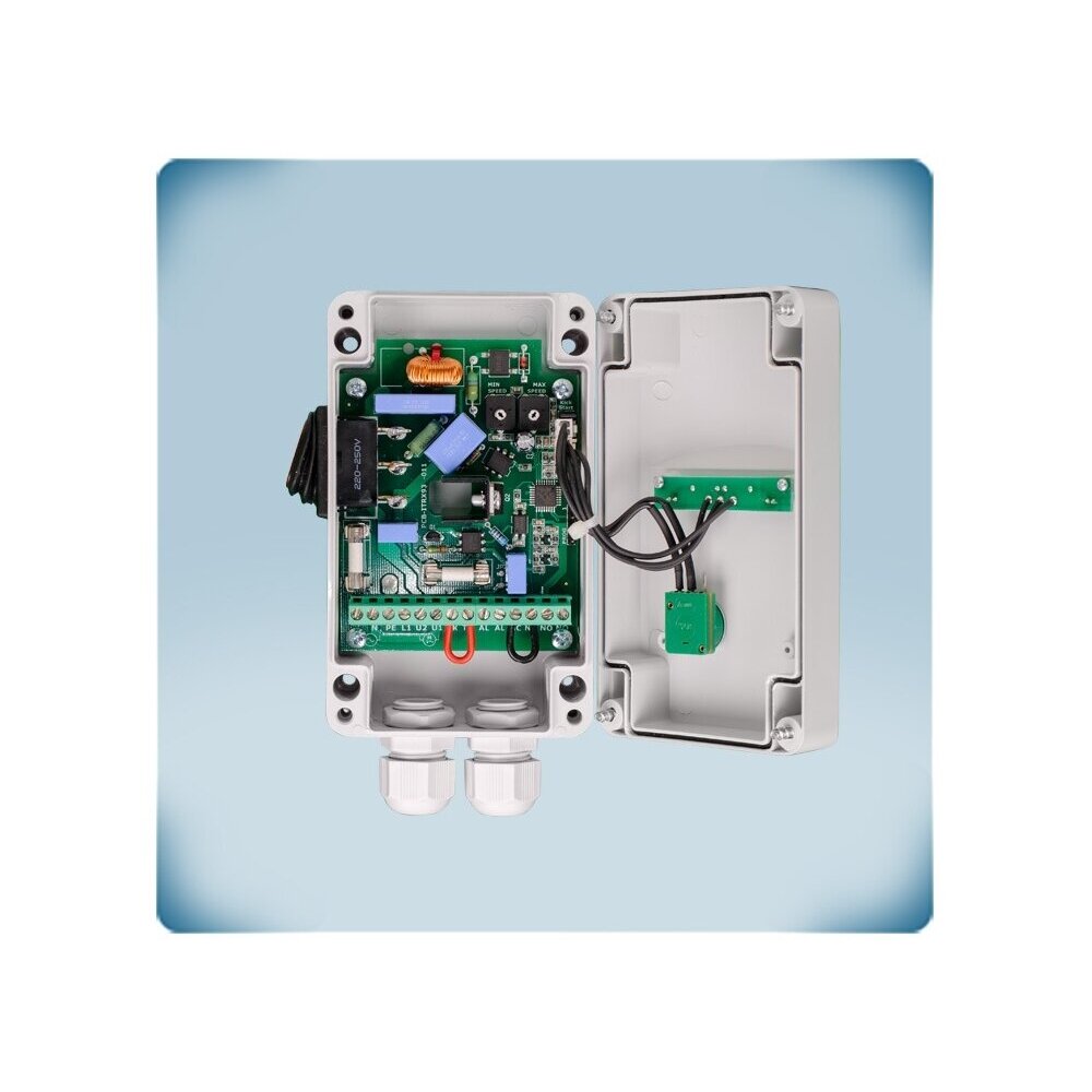 Electronic fan speed controller with TK | 1.5A | 110-240VAC | surface-mounted | IP54 | Sentera Controls | ITRS9-15-DT 5 Electronic fan speed controller with TK | 1.5A | 110-240VAC | surface-mounted | IP54 | Sentera Controls | ITRS9-15-DT 5