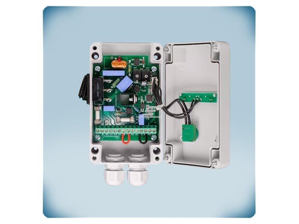 Elektroninis ventiliatoriaus greičio reguliatorius su TK | 1,5A | 110-240VAC | virštinkinis | IP54 | Sentera Controls | ITRS9-15-DT 5