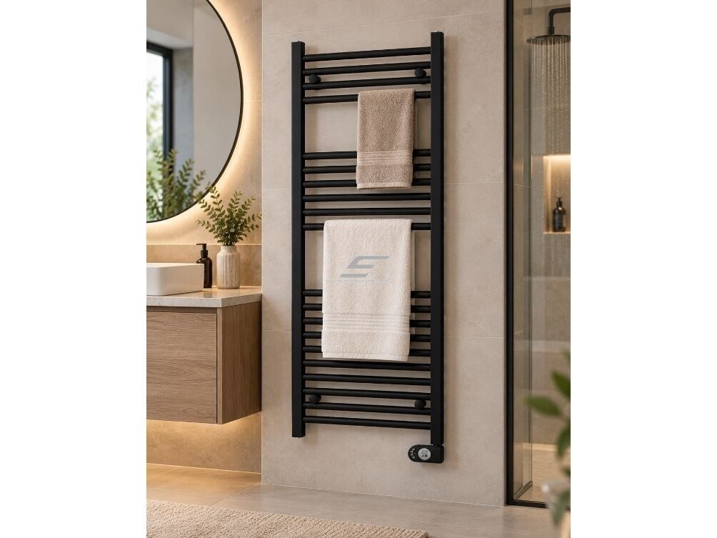 Elektrinis rankšluosčių džiovintuvas | gyvatukas | su laikmačiu | programuojamas | 500W | 230V | IP44 | 500x1300mm | juodas | ADAX Comfort 50-130-500 BLACK 4 Elektrinis rankšluosčių džiovintuvas | gyvatukas | su laikmačiu | programuojamas | 500W | 230V | IP44 | 500x1300mm | juodas | ADAX Comfort 50-130-500 BLACK 4
