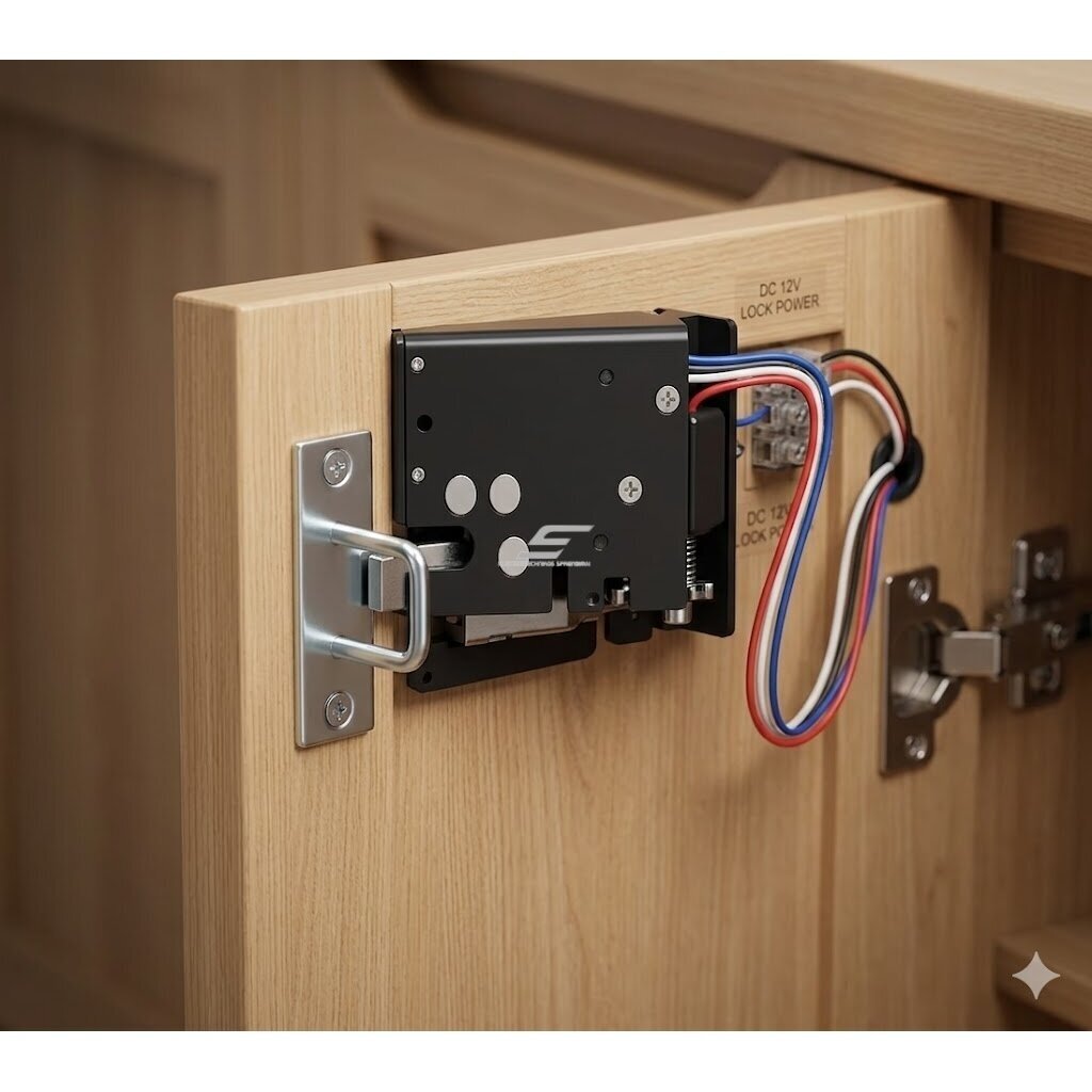 Elektroniska solenoīda slēdzene | 24V DC | mini | ar signāla atgriezenisko saiti | skapjiem, skapīšiem, automātiskām slēgšanas sistēmām 4 Elektroniska solenoīda slēdzene | 24V DC | mini | ar signāla atgriezenisko saiti | skapjiem, skapīšiem, automātiskām slēgšanas sistēmām 4