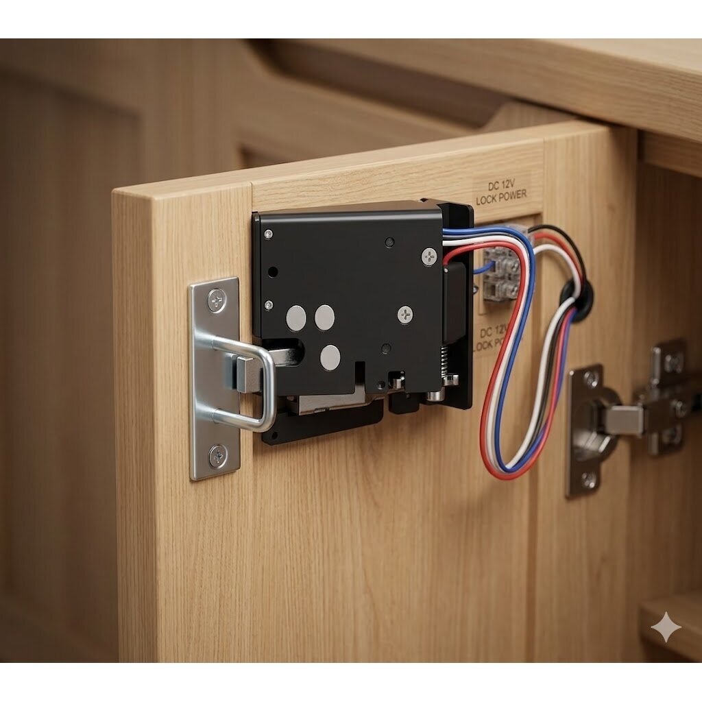 Elektroniska solenoīda slēdzene | 12V DC | mini | ar signāla atgriezenisko saiti | skapjiem, skapīšiem, automātiskām slēgšanas sistēmām 4 Elektroniska solenoīda slēdzene | 12V DC | mini | ar signāla atgriezenisko saiti | skapjiem, skapīšiem, automātiskām slēgšanas sistēmām 4
