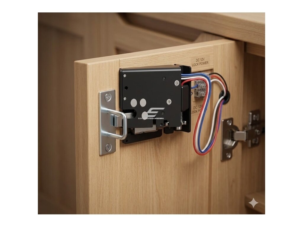 Elektroninė solenoidinė spyna | 24V DC | mini | push-pull mechanizmas | spintoms, spintelėms, automatiniams užraktams  4