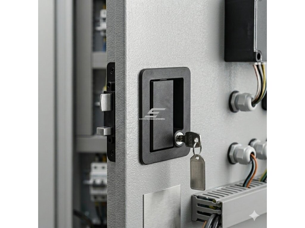 Elektros spintos spyna su rankena | dvigubas užraktas | 90.5x65.5mm | ANSI Grade 2 | 2 raktai | universali | cinko lydinys | juoda 3 Elektros spintos spyna su rankena | dvigubas užraktas | 90.5x65.5mm | ANSI Grade 2 | 2 raktai | universali | cinko lydinys | juoda 3