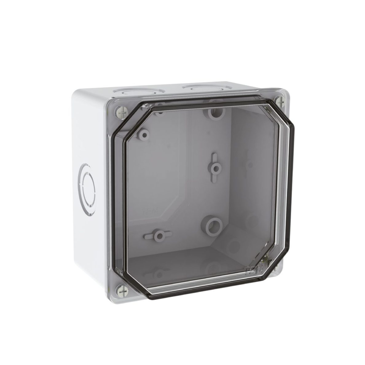 Elektripaigalduse termoplastne jaotuskast | hermetiseeritud | 113x113x73mm | pinna paigaldus | halogeenivaba | läbipaistev kate | IP67 | TEM Elektripaigalduse termoplastne jaotuskast | hermetiseeritud | 113x113x73mm | pinna paigaldus | halogeenivaba | läbipaistev kate | IP67 | TEM