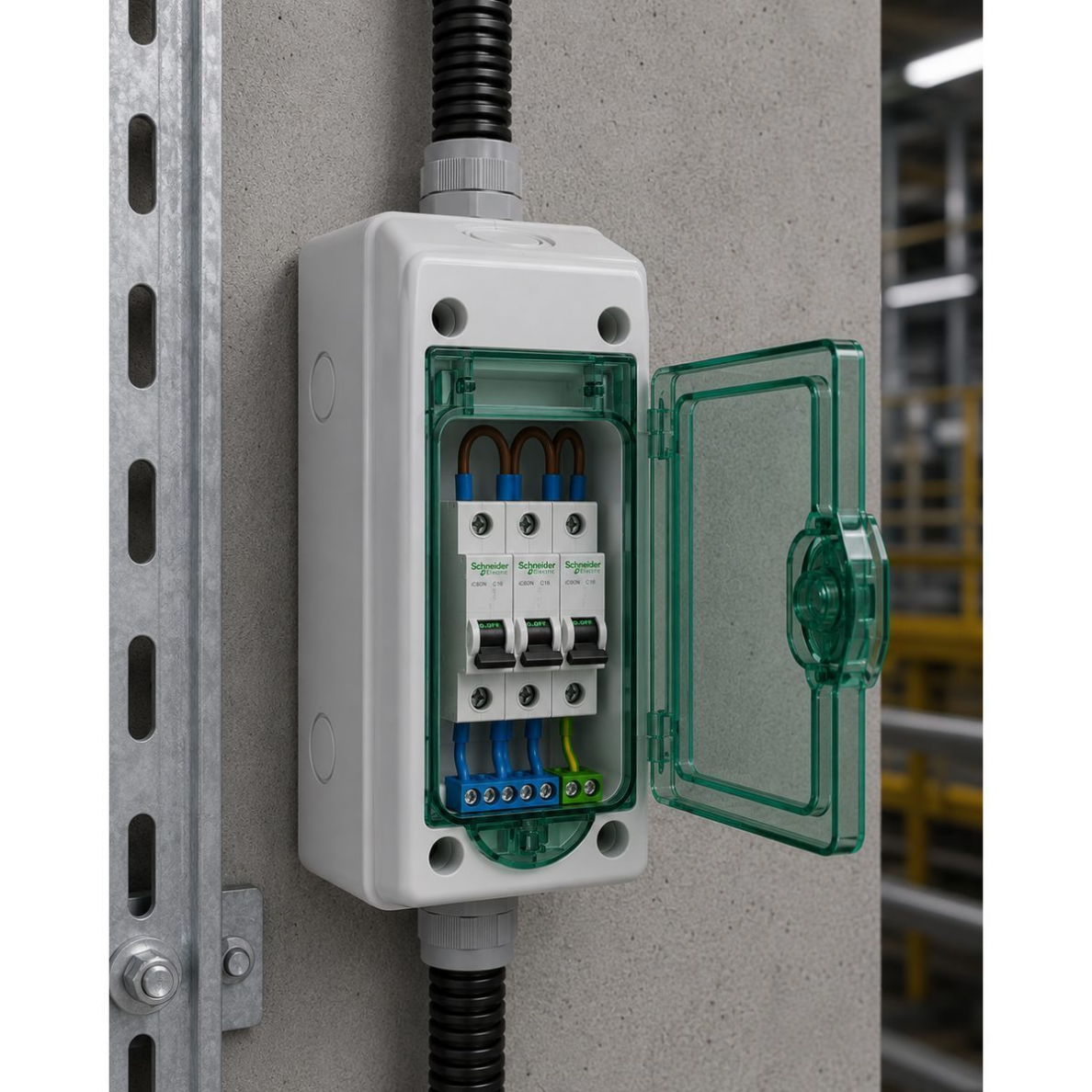 Rozdział energii elektrycznej | rozdzielnica modułowa | obudowa | rozdzielnica | 3 moduły | 80x150x98mm | przezroczyste drzwiczki | hermetyczna | natynkowa | plastikowa | IP65 | Schneider Electric | Kaedra | 13975 2 Rozdział energii elektrycznej | rozdzielnica modułowa | obudowa | rozdzielnica | 3 moduły | 80x150x98mm | przezroczyste drzwiczki | hermetyczna | natynkowa | plastikowa | IP65 | Schneider Electric | Kaedra | 13975 2