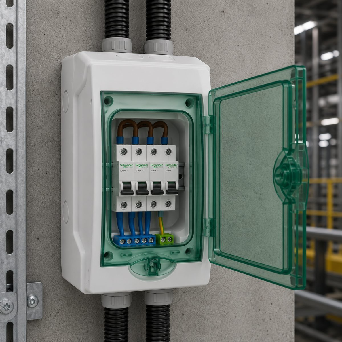 Rozdział energii elektrycznej | rozdzielnica modułowa | skrzynka | rozdzielnia | 4 moduły | 200x123x112mm | przezroczyste drzwiczki | hermetyczna | natynkowa | plastikowa | IP65 | Schneider Electric | Kaedra | 13976 | 3303430139768 1 Rozdział energii elektrycznej | rozdzielnica modułowa | skrzynka | rozdzielnia | 4 moduły | 200x123x112mm | przezroczyste drzwiczki | hermetyczna | natynkowa | plastikowa | IP65 | Schneider Electric | Kaedra | 13976 | 3303430139768 1