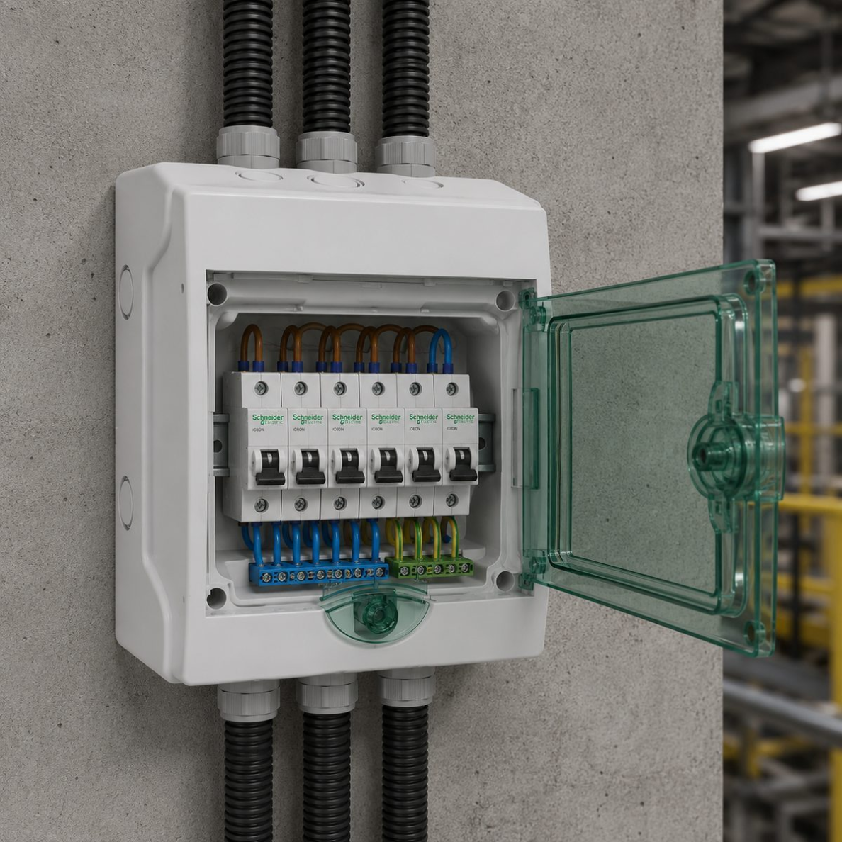 Modułowa skrzynka rozdzielcza naścienna | 6 modułów | 159x200x112mm | IP65 | przezroczyste drzwi | Kaedra 3 Modułowa skrzynka rozdzielcza naścienna | 6 modułów | 159x200x112mm | IP65 | przezroczyste drzwi | Kaedra 3