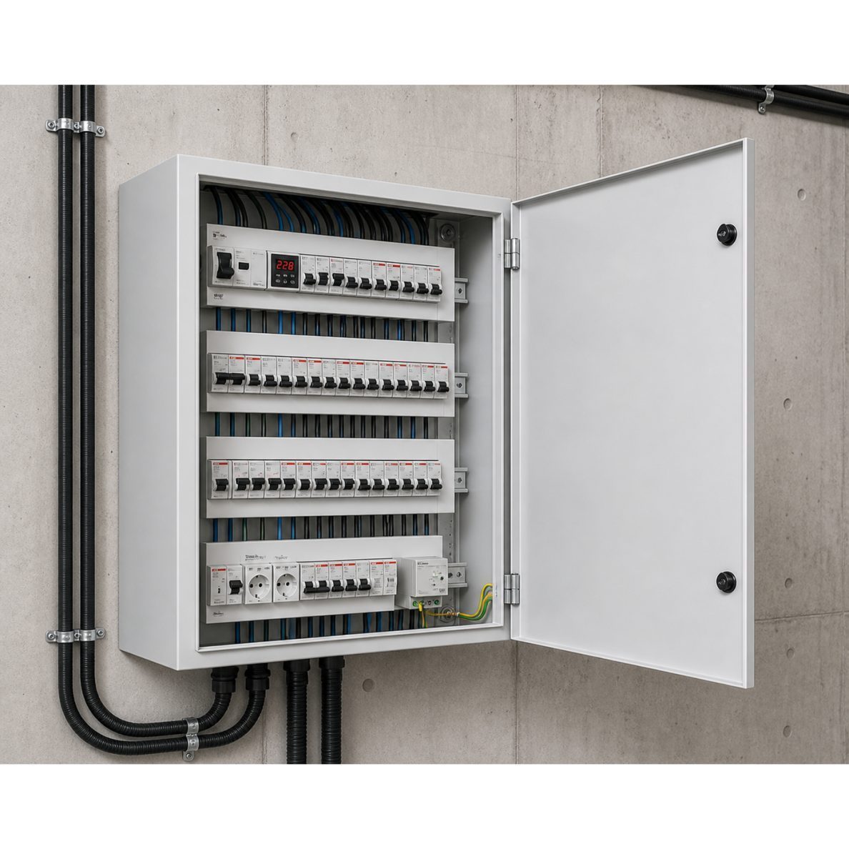 Rozdzielnica elektryczna | obudowa | szafa | z płytą montażową | 600x1000x300mm | hermetyczna | natynkowa | stalowa | IP65    3
