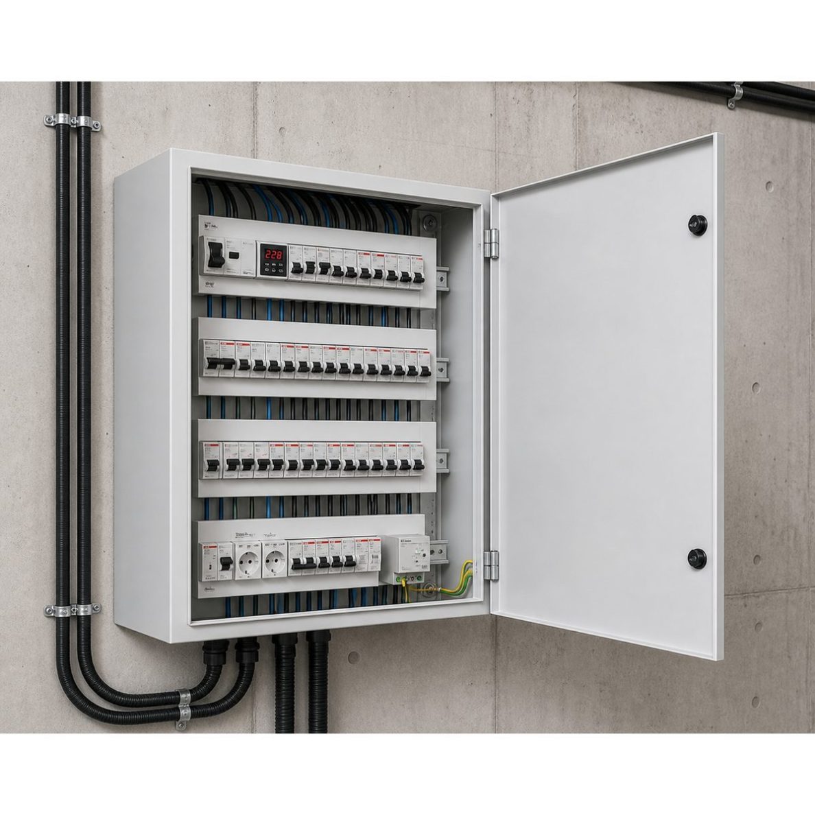 Electrical distribution enclosure | box | cabinet | with mounting plate | 800x1400x200mm | hermetic | surface mounted | steel | IP65 3 Electrical distribution enclosure | box | cabinet | with mounting plate | 800x1400x200mm | hermetic | surface mounted | steel | IP65 3