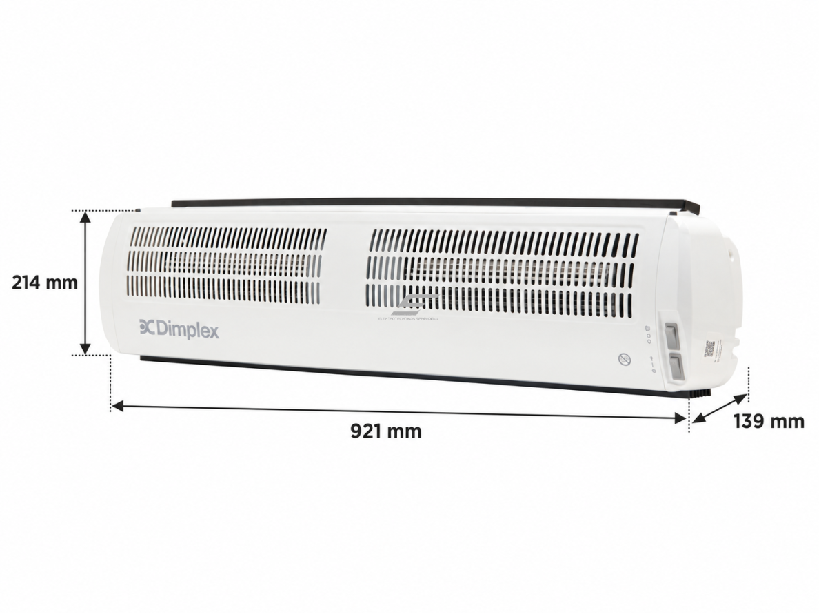 Elektrinė oro užuolaida Dimplex AC | 3000/6000W | 230V | 8,3m/s | 214x921x139 | IP21 | Dimplex AC6W 1 Elektrinė oro užuolaida Dimplex AC | 3000/6000W | 230V | 8,3m/s | 214x921x139 | IP21 | Dimplex AC6W 1