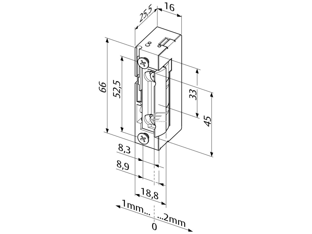Elektromagnetinė durų spyna | sklendė | 51Ohm | 12VDC | jėga 375kg | EFF EFF | ASSA ABLOY | 138 1 Elektromagnetinė durų spyna | sklendė | 51Ohm | 12VDC | jėga 375kg | EFF EFF | ASSA ABLOY | 138 1
