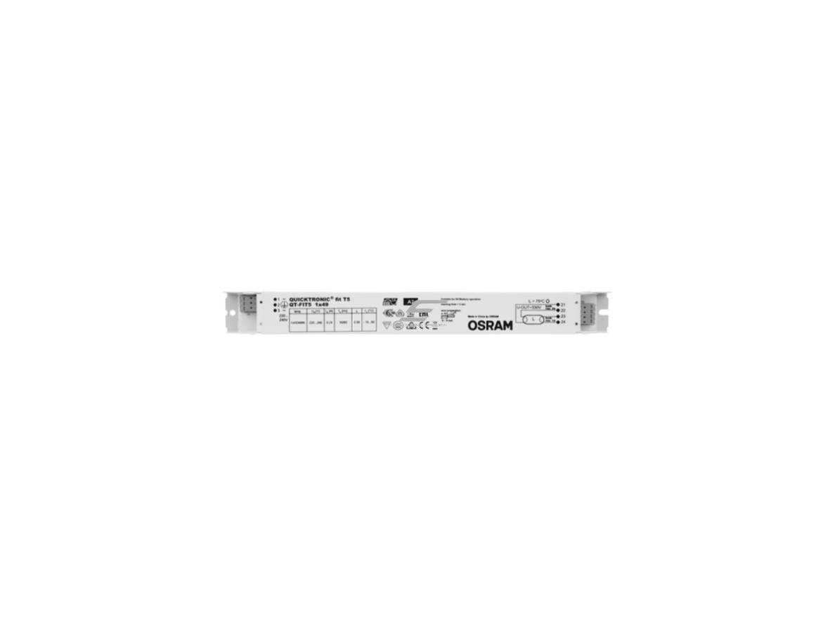 Elektroninis balastas T5 HO (16 mm) liuminescencinei lempai | 1×49 W | 220–240 V | OSRAM QUICKTRONIC FIT 5 QT-FIT5 1x49 | 4008321832139 1