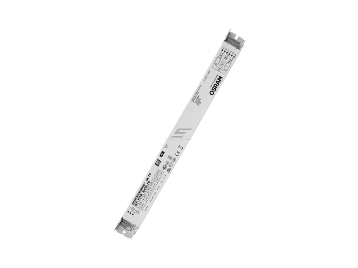 Elektroninis balastas T8 (26 mm) liuminescencinėms lempoms | 2×58 W | 220–240 V | OSRAM QUICKTRONIC FIT 8 QT-FIT8 2x58…70 | 4052899151932