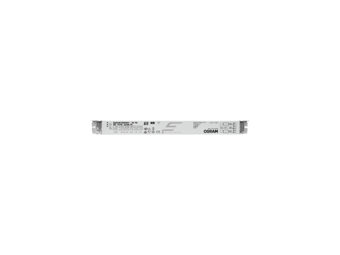 Elektroninis balastas T8 (26 mm) liuminescencinėms lempoms | 2×58 W | 220–240 V | OSRAM QUICKTRONIC FIT 8 QT-FIT8 2x58…70 | 4052899151932 1