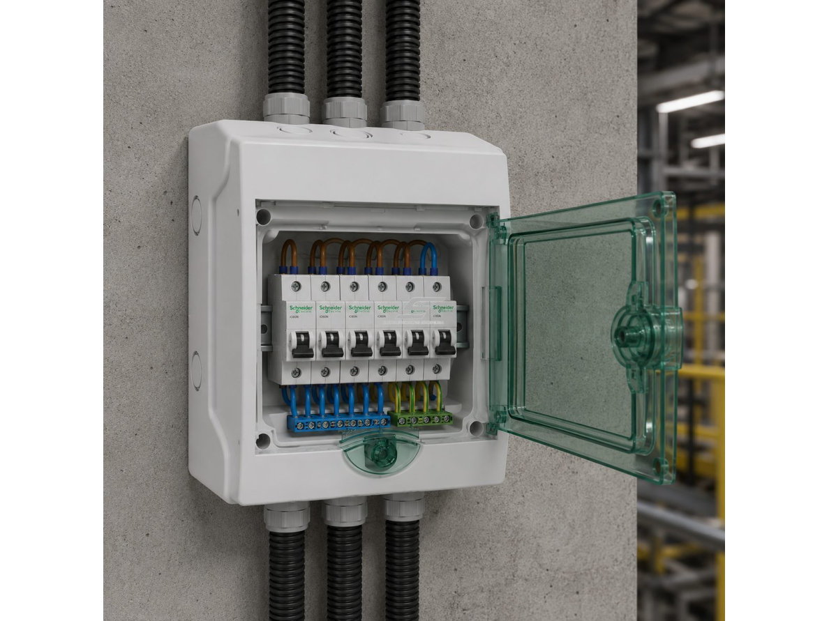 Elektros paskirstymo | modulinis skydelis | dėžė | skydas | 6 modulių | 159x200x112mm | skaidrios durelės | hermetinis | virštinkinis | plastikinis | IP65 | Schneider Electric | Kaedra | 13977 3 Elektros paskirstymo | modulinis skydelis | dėžė | skydas | 6 modulių | 159x200x112mm | skaidrios durelės | hermetinis | virštinkinis | plastikinis | IP65 | Schneider Electric | Kaedra | 13977 3