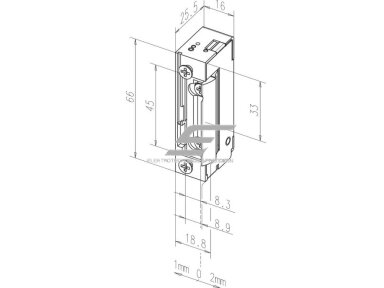 Elektromagnetinė durų spyna | sklendė | 10-24V AC/DC | siaura | su uždengimu | EFF EFF | ASSA ABLOY | 118B Elektromagnetinė durų spyna | sklendė | 10-24V AC/DC | siaura | su uždengimu | EFF EFF | ASSA ABLOY | 118B