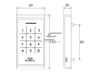 Elektroninė spintelės spyna su PIN kodu | skaitmeninė | 110x60x20mm | ABS plastikas | universali | juoda Elektroninė spintelės spyna su PIN kodu | skaitmeninė | 110x60x20mm | ABS plastikas | universali | juoda