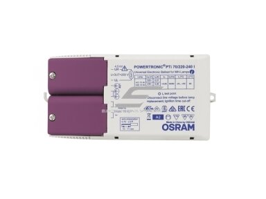 Elektroninis balastas | metalo halogeno lempoms | PTi 70/220–240 I | POWERTRONIC | OSRAM Elektroninis balastas | metalo halogeno lempoms | PTi 70/220–240 I | POWERTRONIC | OSRAM