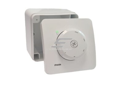 Potenciometras | elektroninis ventiliatoriaus greičio reguliatorius | 1,5A | 230VAC | potinkinis/virštinkinis | su LED indikacija | VRE-L 11