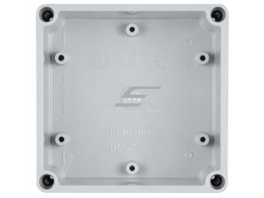 Elektros instaliacijos paskirstymo dėžutė | plastikinė | hermetinė | 100x100x80mm | paviršinė | pilka | IP67 Elektros instaliacijos paskirstymo dėžutė | plastikinė | hermetinė | 100x100x80mm | paviršinė | pilka | IP67