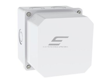 Elektros instaliacijos paskirstymo dėžutė | termoplastinė | hermetinė | 113x113x120mm | paviršinė | behalogeninė | balta | IP67 | TEM Elektros instaliacijos paskirstymo dėžutė | termoplastinė | hermetinė | 113x113x120mm | paviršinė | behalogeninė | balta | IP67 | TEM