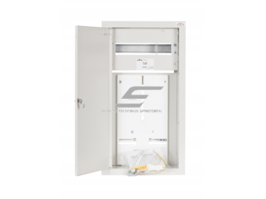 Elektros paskirstymo skydelis | dėžė | 12 modulių | su spyna | 320x210x590mm | 1F ir 3F elektros skaitikliams | potinkinis | plieninis | IP31