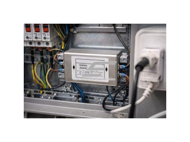 EMI (elektromagnetinių trukdžių) tinklo filtras | elektros tinklo triukšmo slopinimui | DIN bėgelis | 250V | 6A | EMC apsauga