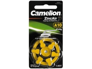 Elementai | baterijos | A10/DA10/ZL10 | 6 vnt. | Camelion | 4260030253968 Elementai | baterijos | A10/DA10/ZL10 | 6 vnt. | Camelion | 4260030253968