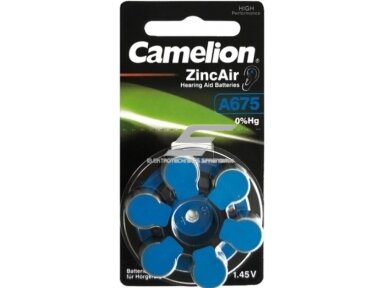Elementai | baterijos | A675/DA675/ZL675 | 6 vnt. | Camelion | 4260030253999 Elementai | baterijos | A675/DA675/ZL675 | 6 vnt. | Camelion | 4260030253999