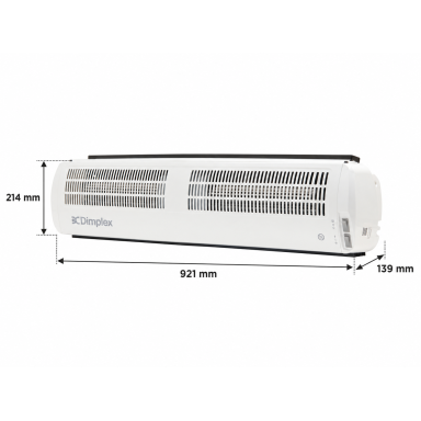 Electric air curtain Dimplex AC | 3000/6000W | 230V | 8.3m/s | 214x921x139 | IP21 | Dimplex AC6W Electric air curtain Dimplex AC | 3000/6000W | 230V | 8.3m/s | 214x921x139 | IP21 | Dimplex AC6W