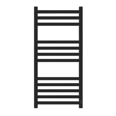 Electric Towel Warmer | Towel Rail | with Timer | 175W | 230V | IPX5 | 500x1000x90mm | Black | Radyal Lily 1000C Electric Towel Warmer | Towel Rail | with Timer | 175W | 230V | IPX5 | 500x1000x90mm | Black | Radyal Lily 1000C