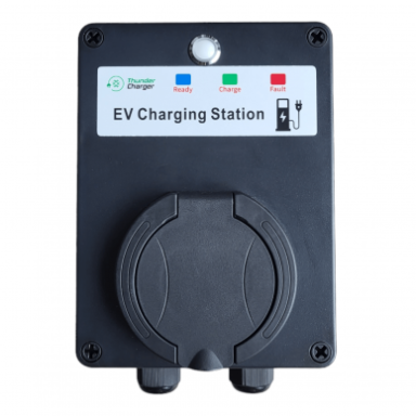 Electric Vehicle Charging Station 22kW | 32A | with Type2 Charging Socket | IP54 | Thunder Charger Electric Vehicle Charging Station 22kW | 32A | with Type2 Charging Socket | IP54 | Thunder Charger