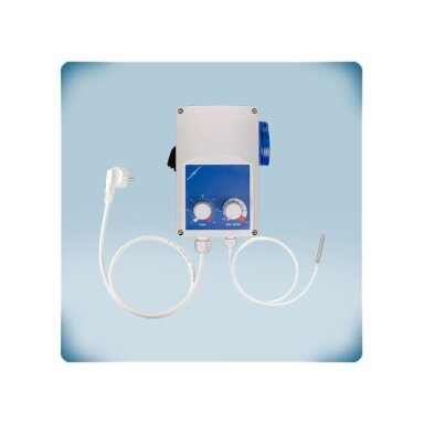 Electronic temperature-controlled fan speed controller | 15-35°C | 6A | 230VAC | with PT500 sensor | Schuko socket | IP54 | Sentera Controls | GTE-1-60-DT Electronic temperature-controlled fan speed controller | 15-35°C | 6A | 230VAC | with PT500 sensor | Schuko socket | IP54 | Sentera Controls | GTE-1-60-DT