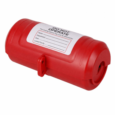 Electrical plug lockout box | LOTO safety device | universal | with padlock fastening | 188x102x82.5 mm | red Electrical plug lockout box | LOTO safety device | universal | with padlock fastening | 188x102x82.5 mm | red