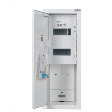 Elektro sadales skapis | Korpuss | 12 moduļi | 180x540x120 mm | 1 fāzes elektro skaitītājiem | Iebūvējams | Tērauda | IP31 Elektro sadales skapis | Korpuss | 12 moduļi | 180x540x120 mm | 1 fāzes elektro skaitītājiem | Iebūvējams | Tērauda | IP31