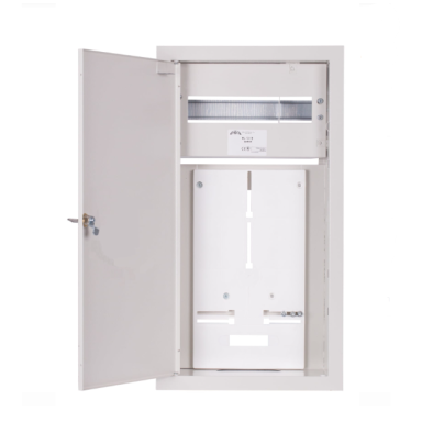 Elektro sadales skapis | Korpuss | 12 moduļi | Ar slēdzeni | 270x540x120 mm | 1 fāzes un 3 fāžu elektro skaitītājiem | Iebūvējams | Tērauda | IP31 Elektro sadales skapis | Korpuss | 12 moduļi | Ar slēdzeni | 270x540x120 mm | 1 fāzes un 3 fāžu elektro skaitītājiem | Iebūvējams | Tērauda | IP31