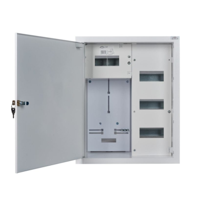 Elektro sadales skapis | korpuss | 24 moduļi | ar slēdzeni | 450x550x210 mm | 3 fāžu elektro skaitītājiem | iebūvējams | tērauda | IP31 Elektro sadales skapis | korpuss | 24 moduļi | ar slēdzeni | 450x550x210 mm | 3 fāžu elektro skaitītājiem | iebūvējams | tērauda | IP31