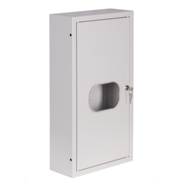 Trīsfāžu | ievada elektro sadales skapis | kaste | panelis | ar sadales daļu | 12 moduļi | ar slēdzeni un stiklu | 580x310x130mm | 1x3 fāžu skaitītājam | ar plombēšanas iespēju | virsapmetuma | tērauda | IP31
