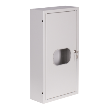 Trīsfāžu | Ievada elektro sadales skapis | kaste | panelis | ar sadali | 12 moduļi | ar slēdzeni un stiklu | 580x310x220 mm | 1x3 fāžu skaitītājam | ar plombēšanas iespēju | virsapmetuma | tērauda | IP31