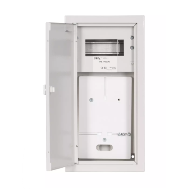 Vienfāzes | ievada elektro sadales skapis | kārba | panelis | ar sadales daļu | 6 moduļi | ar slēdzeni | 430 x 220 x 130 mm | 1 x vienfāzes skaitītājam | ar plombēšanas iespēju | virsapmetuma | tērauda | IP31
