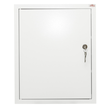 Vienfāzes / trīsfāžu ievada elektro sadales skapis | kaste | sadalnis | ar sadales daļu | 3 moduļi | ar slēdzeni | 580 x 490 x 220 mm | 1 x 1 fāzes / 3 fāžu skaitītājam | ar plombēšanas iespēju | virsapmetuma | tērauda | IP31