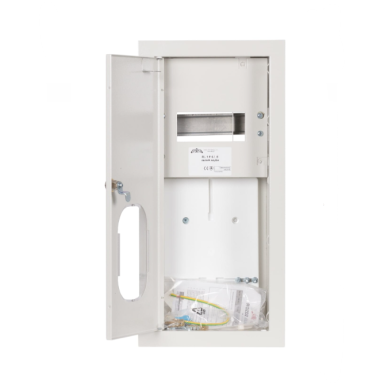 Elektro sadales skapis | kārba | ar slēdzeni un stiklu | 6 moduļi | 230x480x120 mm | 1 fāzes elektro skaitītājiem | iebūvējams | tērauda | IP31 Elektro sadales skapis | kārba | ar slēdzeni un stiklu | 6 moduļi | 230x480x120 mm | 1 fāzes elektro skaitītājiem | iebūvējams | tērauda | IP31