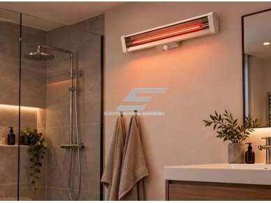 Elektrinis spindulinis šildytuvas | 250W-350W-650W-1000W | 230V | 100x740x132mm | IP44 | laidas su kištuku | ADAX | Glamox Heating VR 510 KB 2