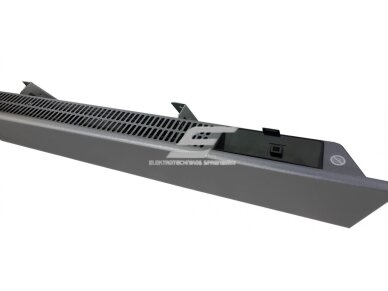 Elektrinis radiatorius be termostato | 1000W | 230V | 210x1380x87mm | IP24 | tamsiai pilkas | ADAX | Glamox Heating H40 L10 Sparkling Grey 1